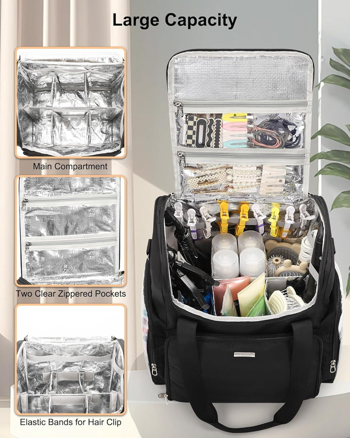 Relavel Friseur-Reisetasche Profi Friseurkoffer Friseurwerkzeugtasche Aufbewahrungsorganizer für Fri