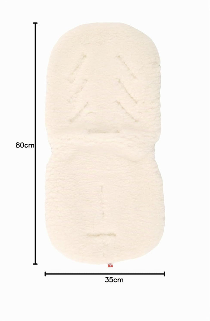 Kaiser Naturfelle 66005 - Lammfellauflage Universal 35 x 80 cm, weiss, 77 x 35 cm, Weiss