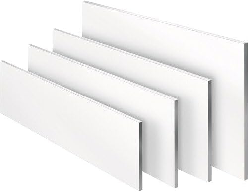 2 er Set - 2 Stück Regalboden Einlegeboden WEISS 967 x 290 mm (L 96,7 cm x B 29 cm) Fachboden für 10