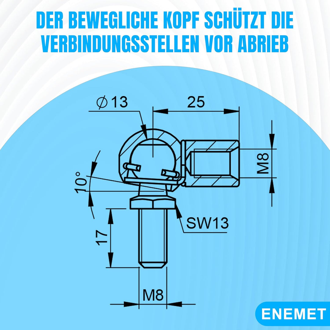 Universal Gasdruckfeder für Türen, Autos &amp; Schränke | Dämpfer gegen Knallende Türen, Stabiler Stossd