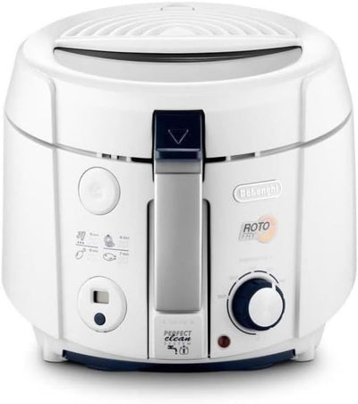 De'Longhi RotoFry F38436.W Roto-Fritteuse, 1,2 kg Fassungsvermögen, Easy Clean System, Antihaftbesch