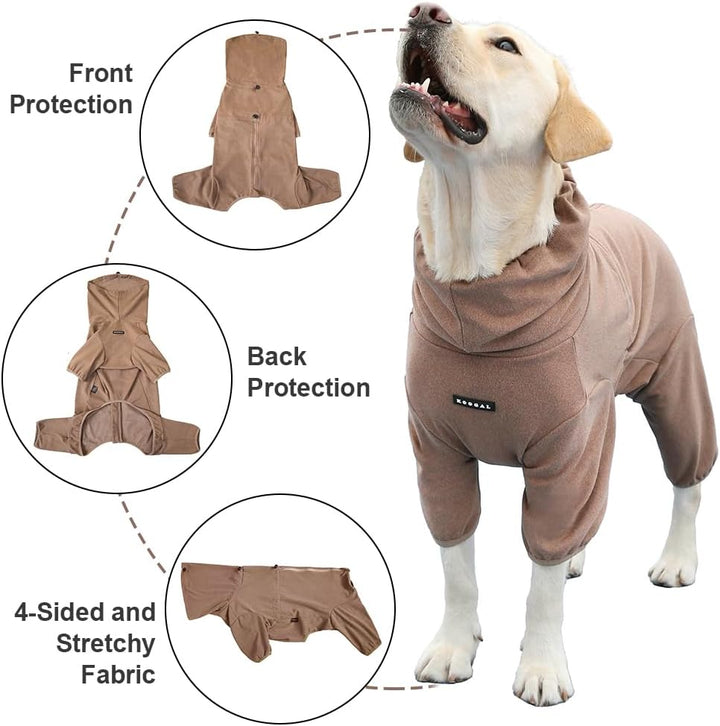 Hunde Pyjamas für grosse und mittlere Hunde, Jumpsuit mit Vier Beinen, extra dehnbar, Haustierkleidu