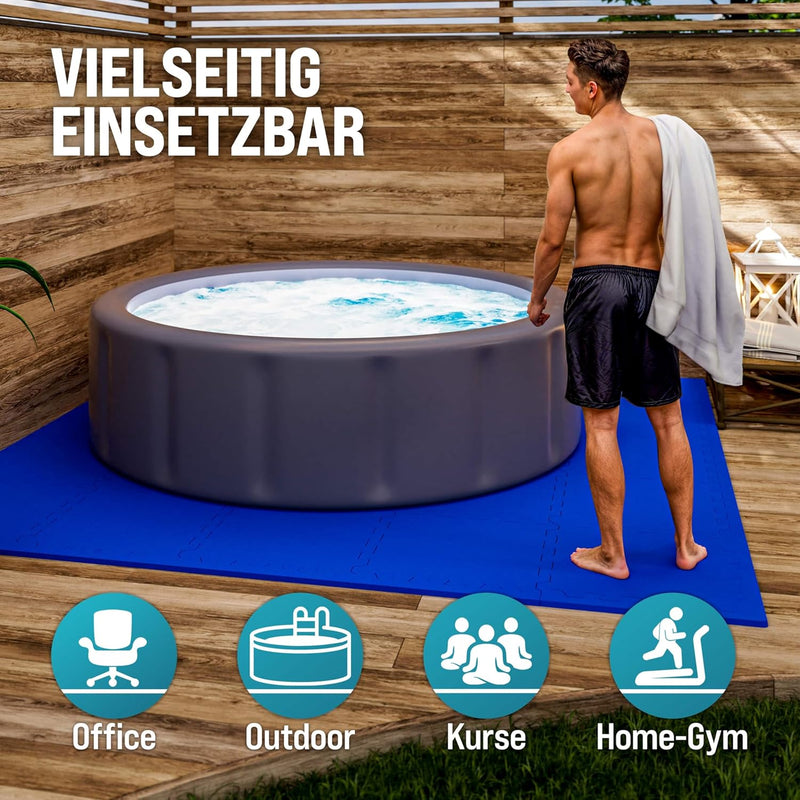 Monzana 8er/16er/32er Set Bodenschutzmatte 45 x 45 cm rutschfest Boden Fitness Wasserfest Schutzmatt