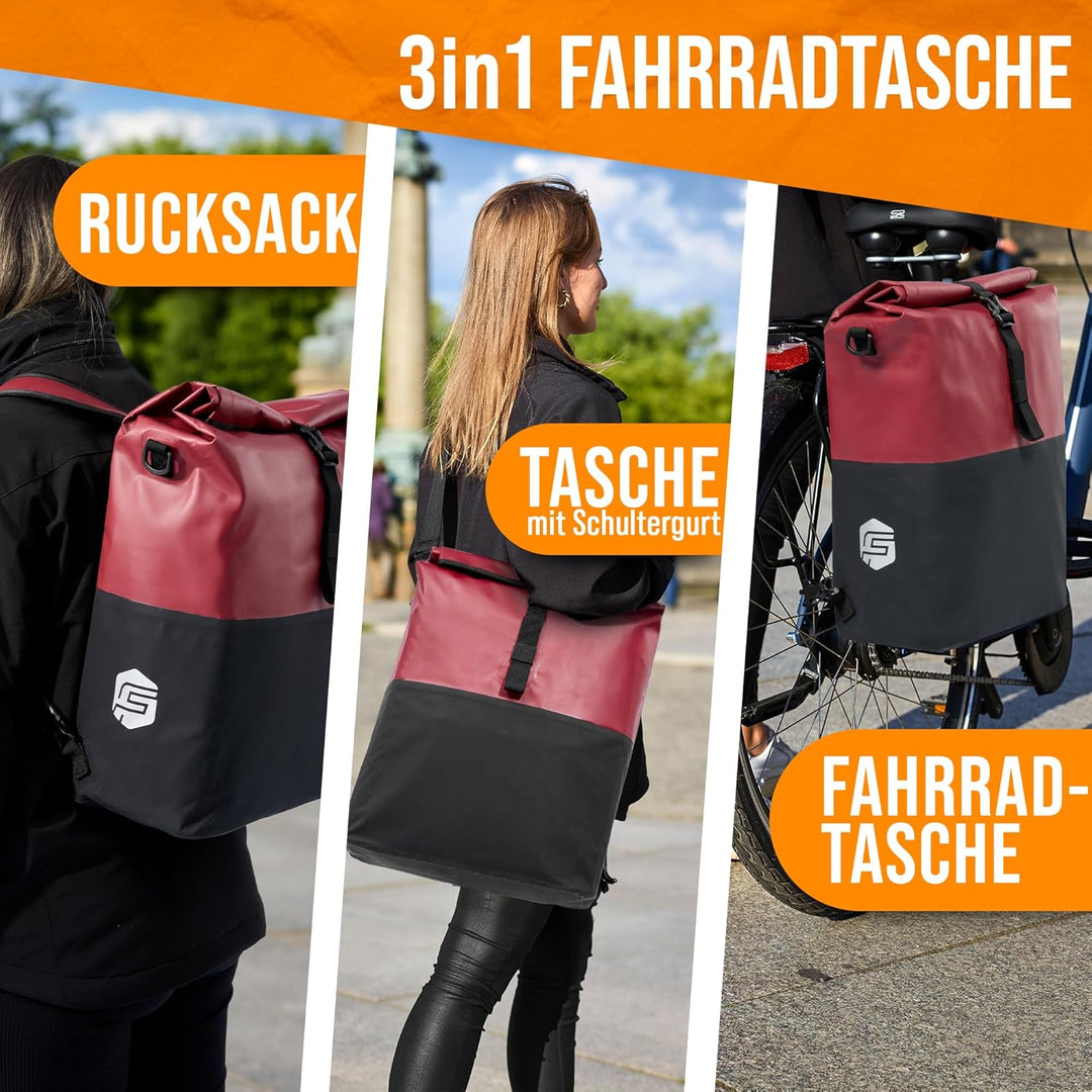 forrider fahrradtasche Forrider 3in1 Fahrradtasche für Gepäckträger mit Rucksack Wasserdicht –  techstudio.ch