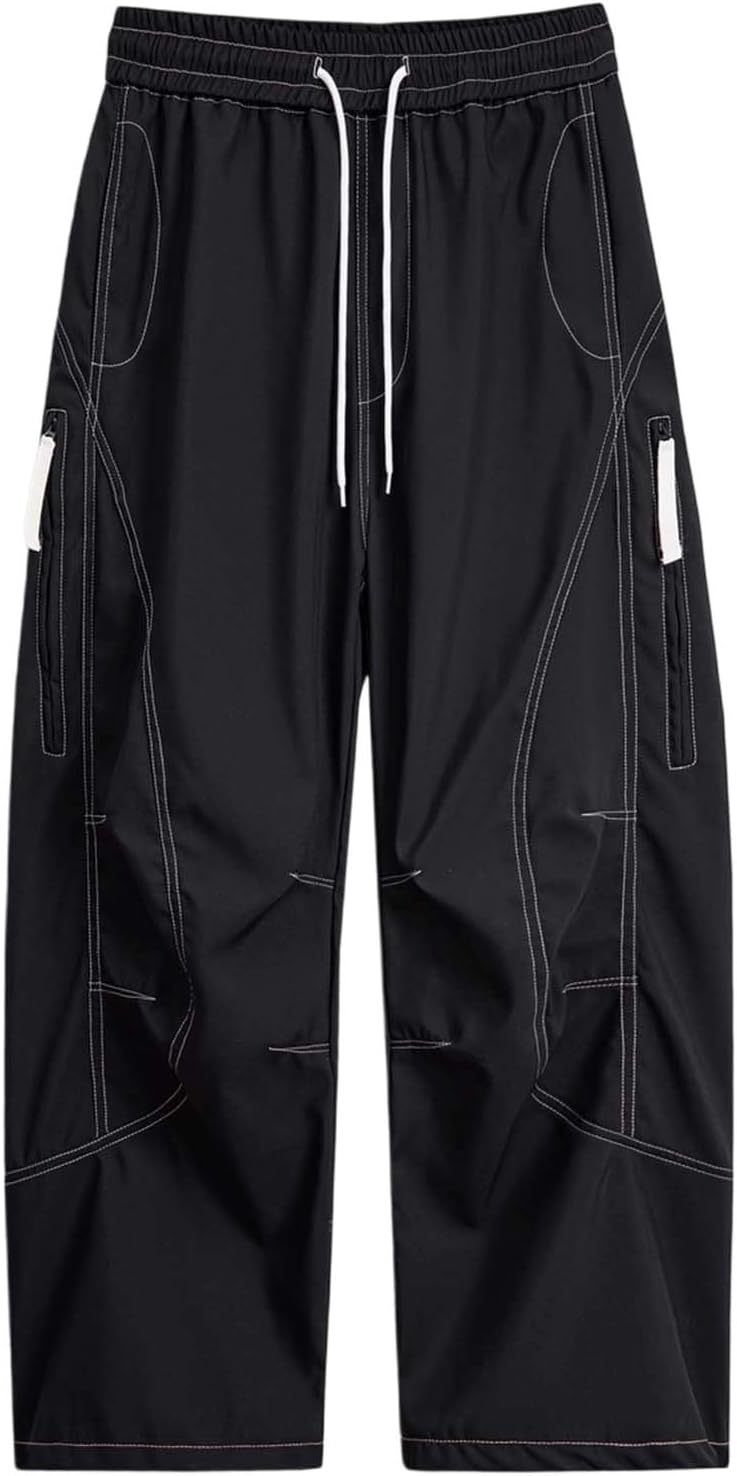 Regenhose Herren wasserdichte Fahrradhose Leichte Winddichte Outdoorhose Elastisch Taille Wanderhose