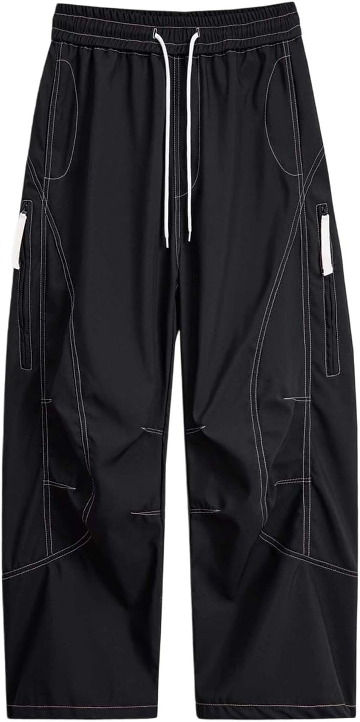 Regenhose Herren wasserdichte Fahrradhose Leichte Winddichte Outdoorhose Elastisch Taille Wanderhose