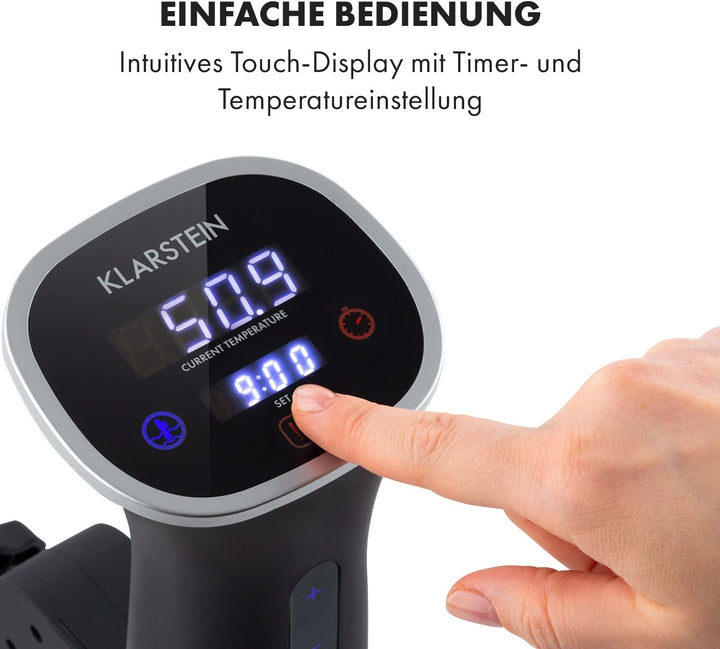 Klarstein Sous Vide Garer, Effizienter Sous Vide Stick, Sous-Vide-Garer, Sous Vide Garer Stick, 1200