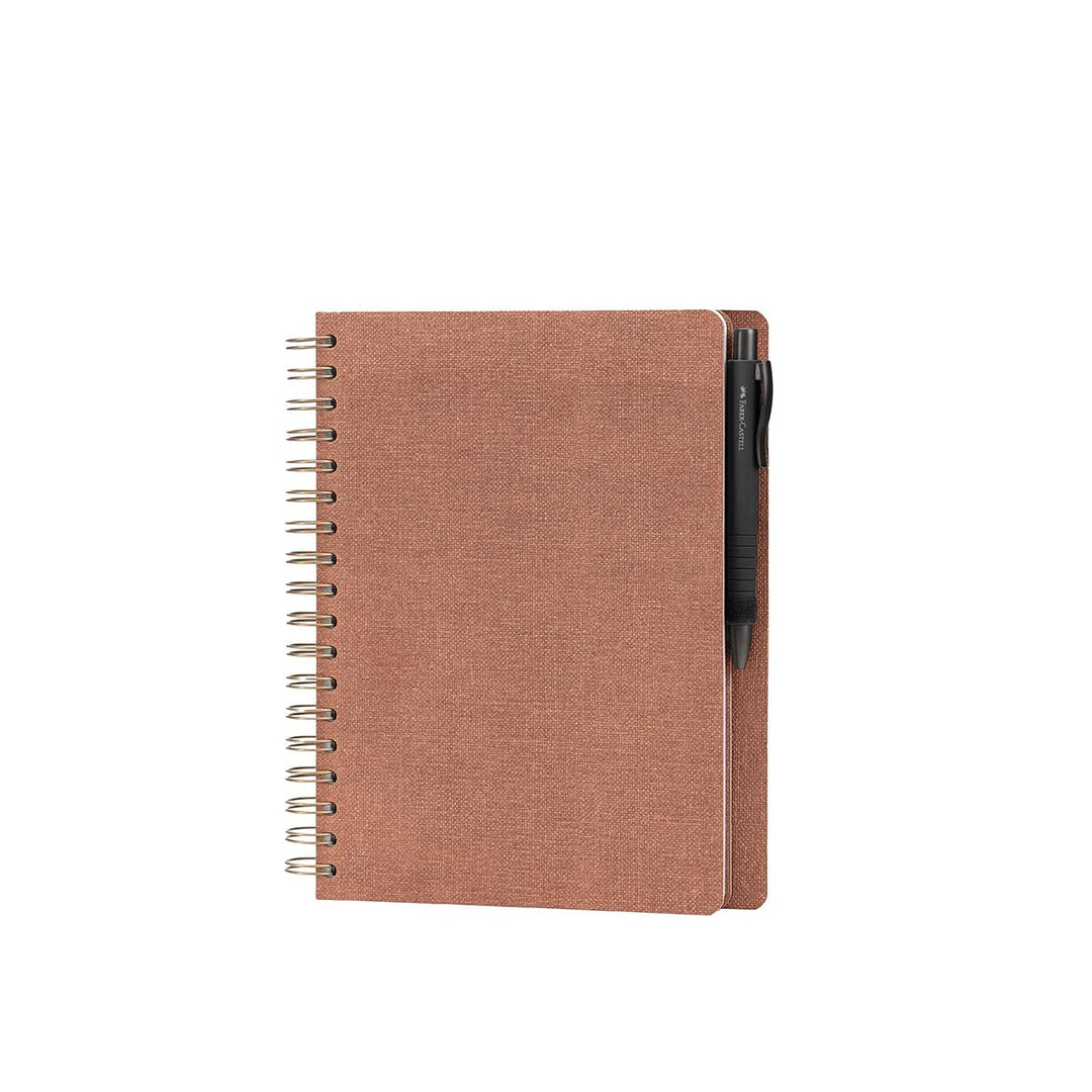 Faber-Castell & Rössler Papier 201554 - Notizbuch blanko, 18 Seiten in Sienna und Kugelschreiber Pol