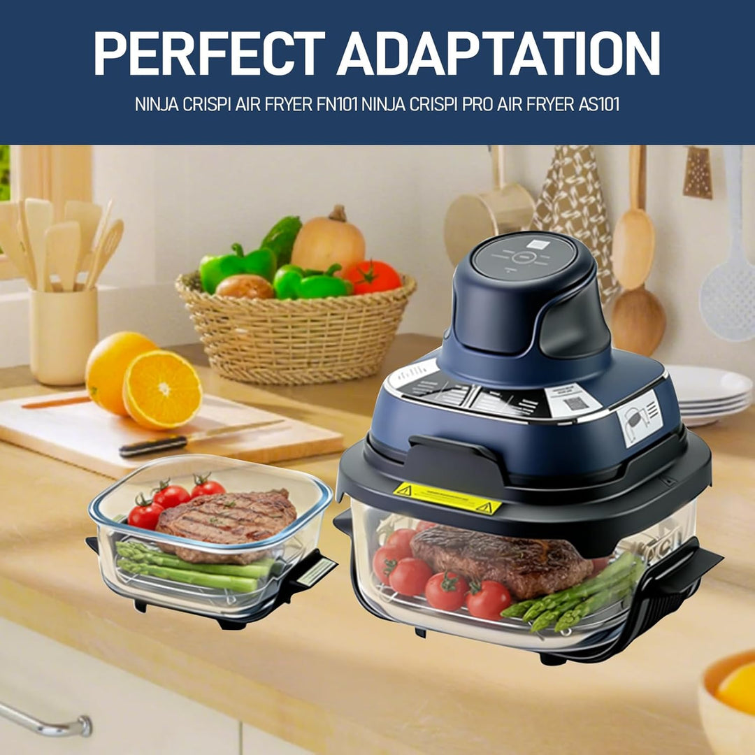 2 Stück Grillrost Edelstahl Kompatibel mit Ninja Crispi AirFryer Ersatzgitterrost für Ninja Crispi G