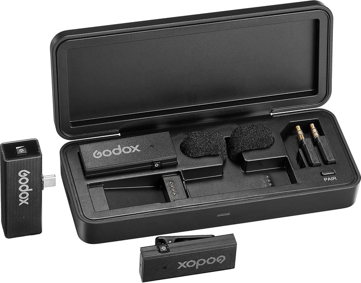 GODOX MoveLink Mini UC 2 Personen Wireless Mikrofonsystem für Kameras &amp; Mobilgeräte (Classic Black)