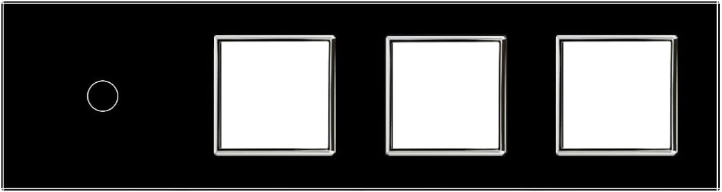 LIVOLO Glas Touch Lichtschalter Funkschalter Steckdosen Wechselschalter uvm in schwarz (nur Rahmen: