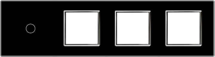 LIVOLO Glas Touch Lichtschalter Funkschalter Steckdosen Wechselschalter uvm in schwarz (nur Rahmen: