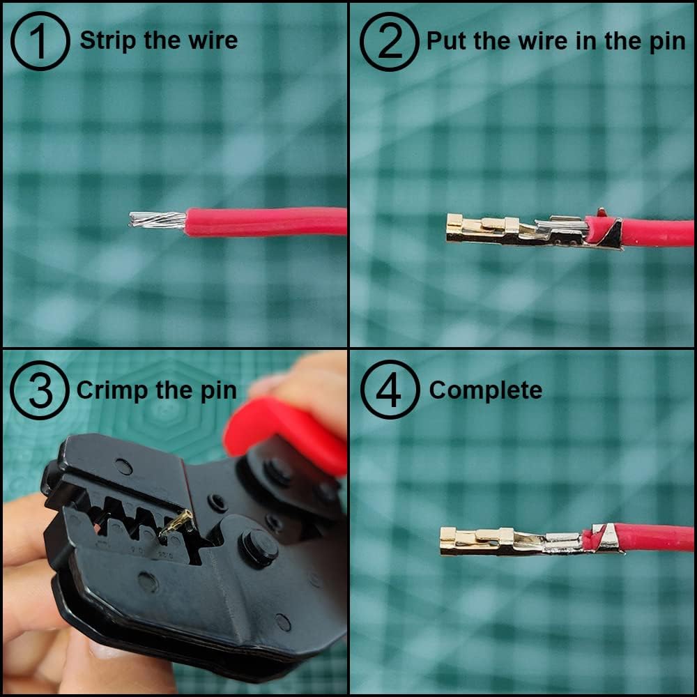 55 Sets Servo-Stecker, männlich, weiblich, Crimp-Pin-Kabel-Set mit Crimp-Werkzeug, kompatibel mit JR