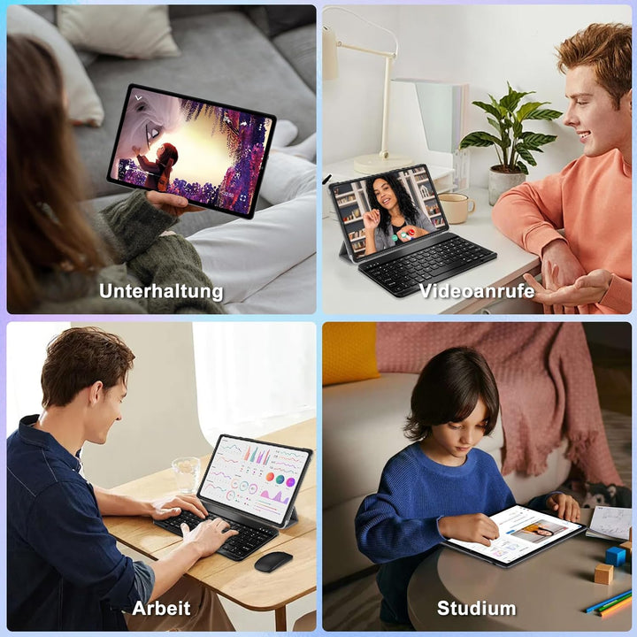 Android 15 Tablet 10 Zoll mit Gemini AI, 30 GB RAM + Erweiterbar auf 2 TB ROM, Widevine L1, 5G WLAN,