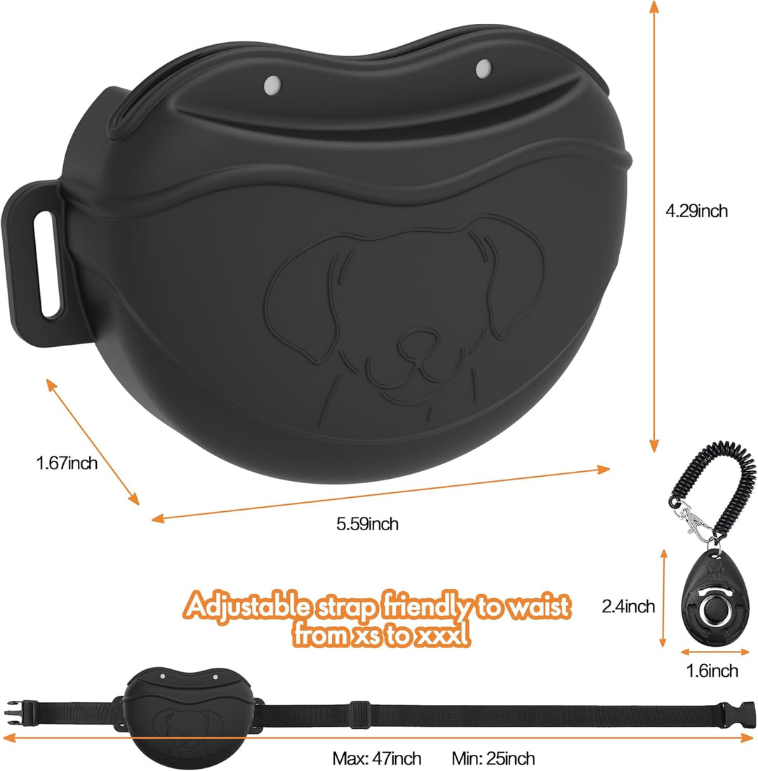 AWINNER Leckerli-Tasche für Hunde – Premium-Silikon, verbesserte 4 Starke Magnete, verbesserter Magn