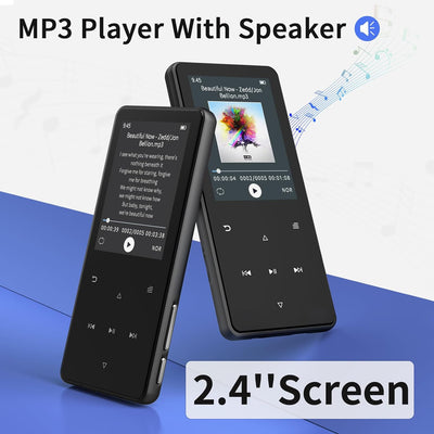 PINHUI MP3 Player mit Bluetooth 5.3, Tragbarer 64GB Musik Player mit integriertem Lautsprecher, Zufa