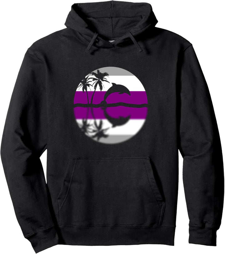 Dezenter Asexueller Pride Sunset, Pride Month Ace Flagge Pullover Hoodie