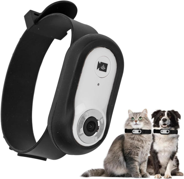 GLOGLOW Haustierhalsband-Kamera, 120° Weitwinkel-Katzenhalsband-Kamera, Sport-Action-Kamera, Mini-Kö