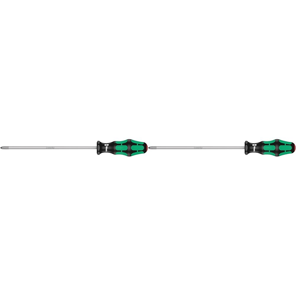 Wera 350 PH Schraubendreher für Phillips-Schrauben, PH 2 x 200 mm, 05008725001 (Packung mit 2) PH 2