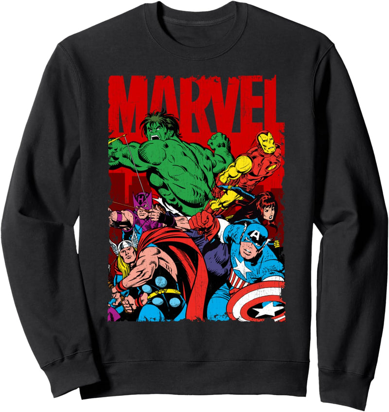 Marvel The Avengers Classic Comic Group Shot Poster Sweatshirt