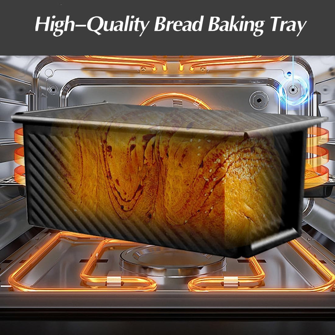 Toastbrotform Aluminium, Toastbrot Backform Mit Deckel 450g, Brot Antihaft Brotformen, Mit Teigschab