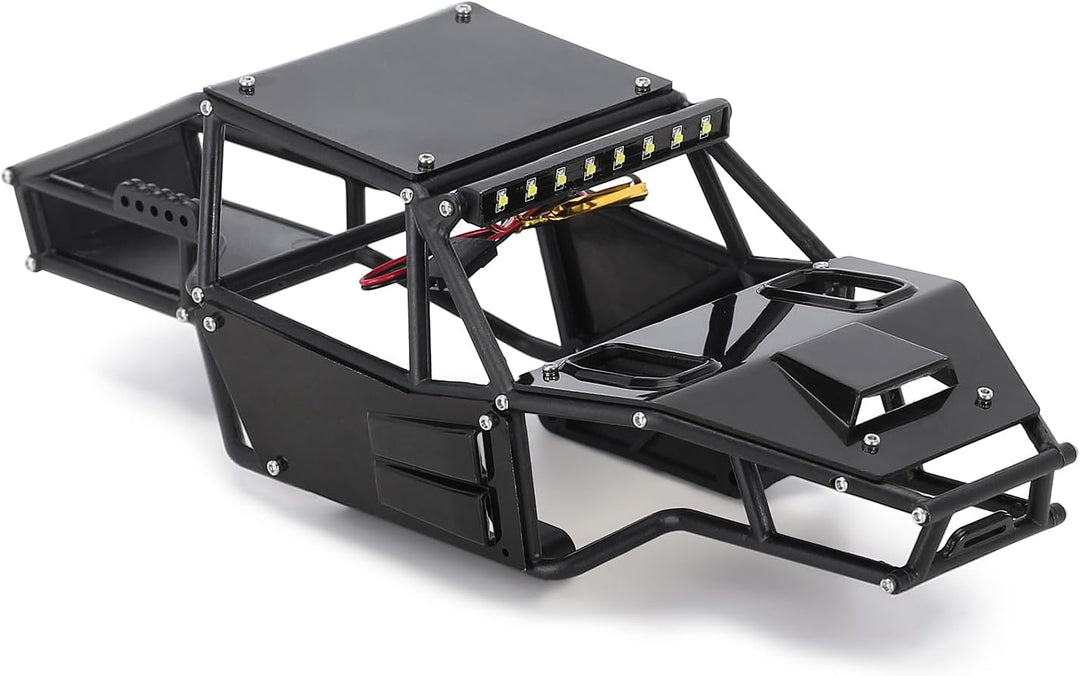 INJORA Rock Tarantula Nylon Buggy Karosserie Chassis Kit für TRX4M Upgrade 1/18 RC Crawler,schwarz,
