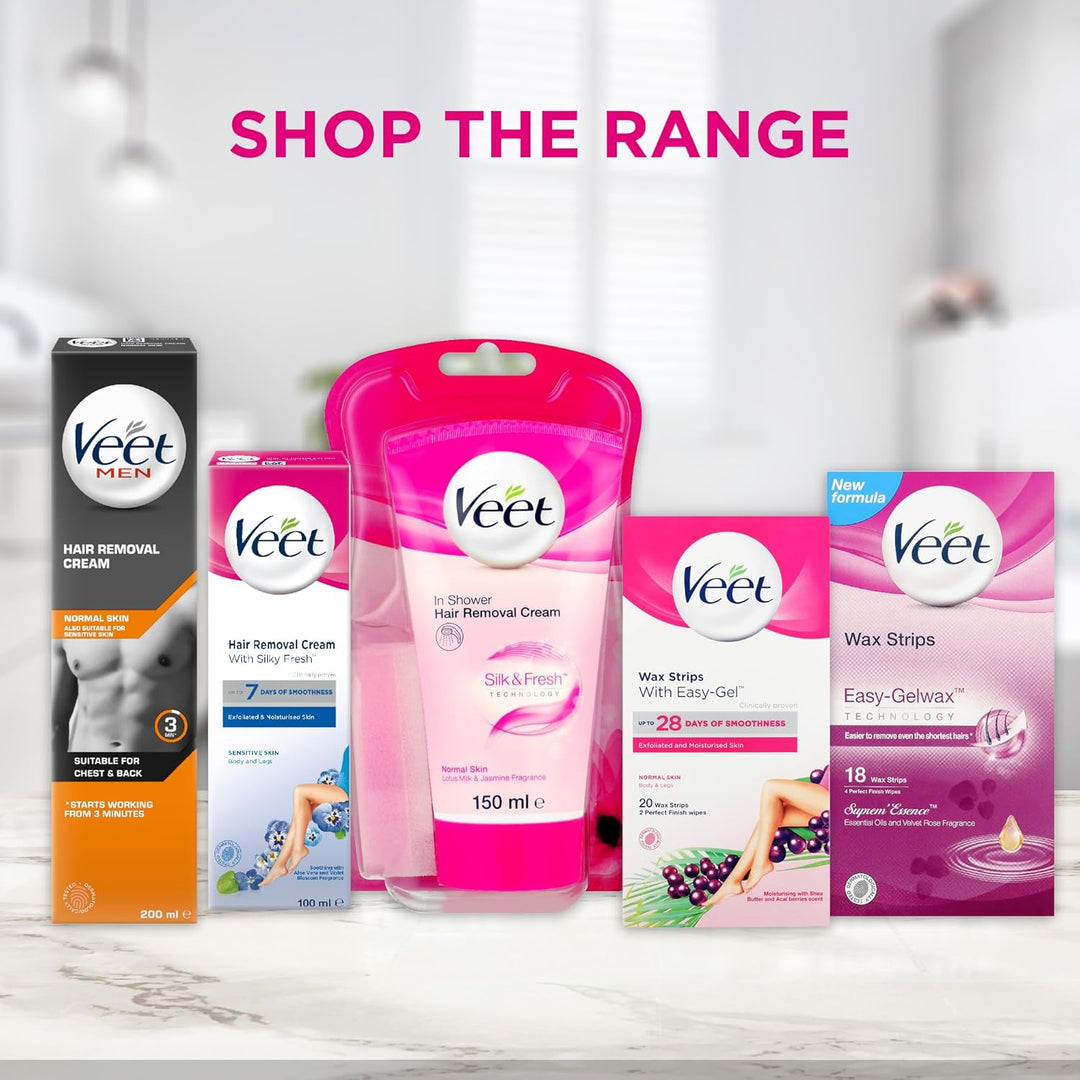 Veet Easy Grip Wachsstreifen für empfindliche Haut, VEET03, Haarentfernung für Frauen, ideal für Bik