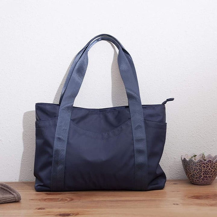 NICOLE &amp; DORIS Damen Handtasche Nylon Schultertasche Umhängetasche Gross Shopper Tasche mit Reissver