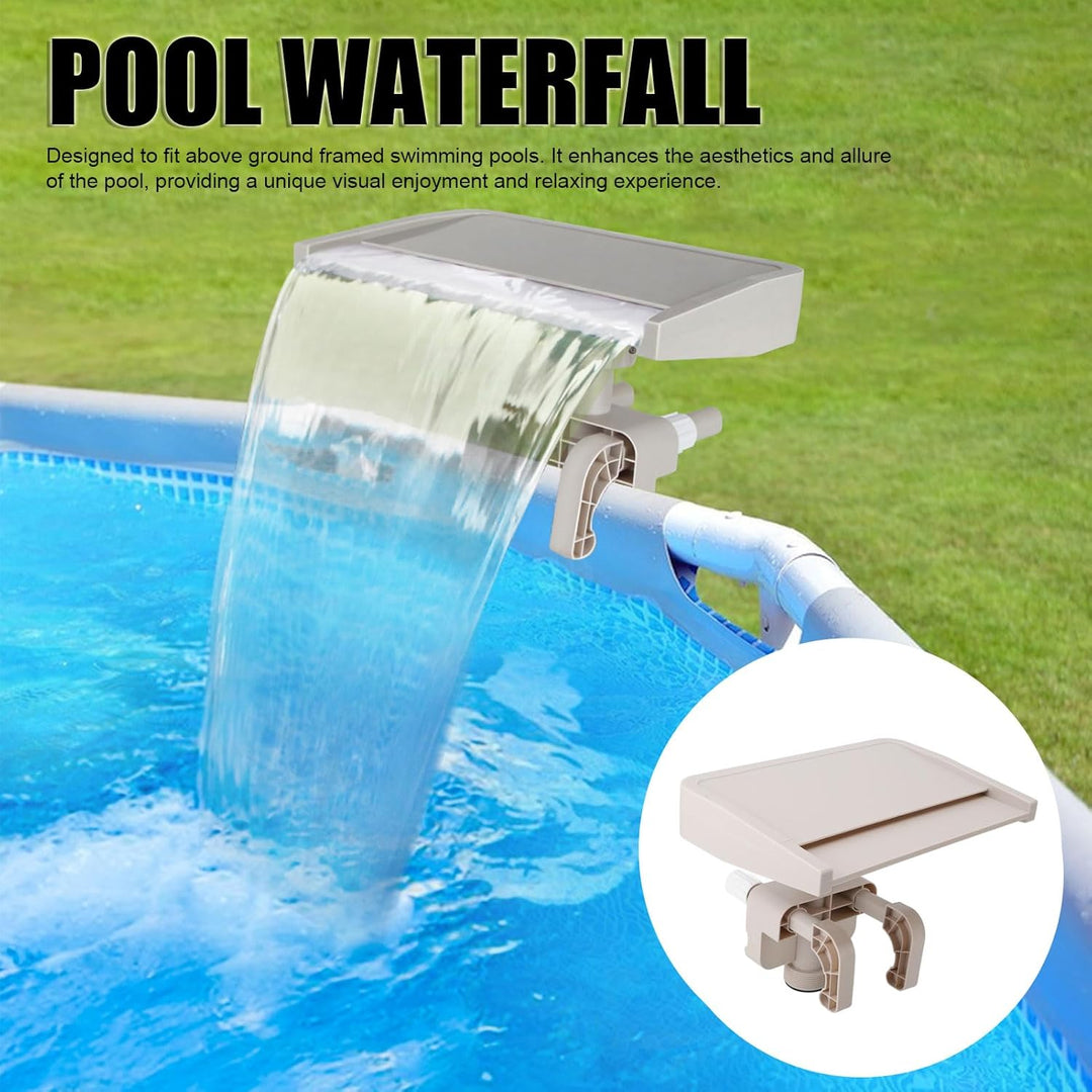 Entspannende Wasserfall-Kaskade, Oberirdischer Schwimmbadbrunnen, Überlaufbefestigung, Abnehmbarer P