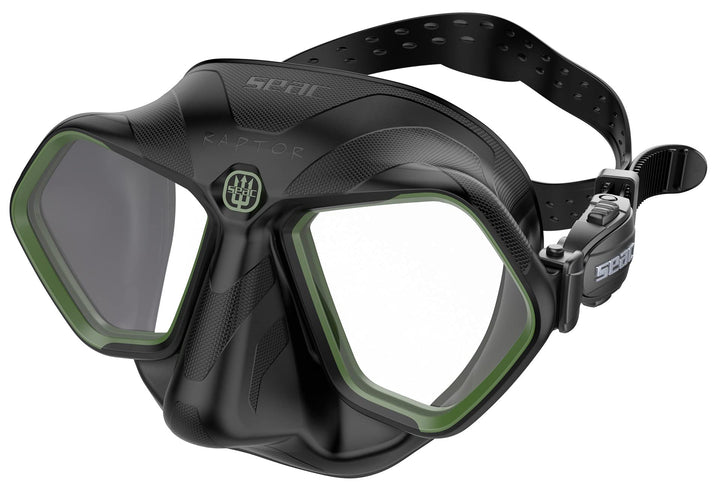 SEAC Raptor, Low Volume Maske für Freitauchen u standard schwarz/grün, standard schwarz/grün