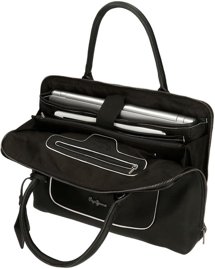Pepe Jeans Damen Jeny Gepäck- Messenger Bag Einheitsgrösse Schwarz, Einheitsgrösse Schwarz