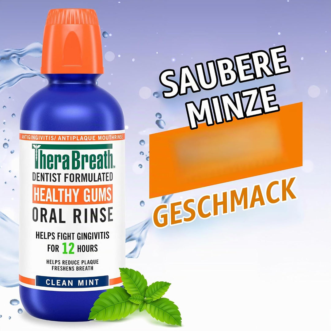 TheraBreath 24 Hour Healthy Gums Periodontist Formulated Oral Rinse, 16 Ounce (Pack of 2)