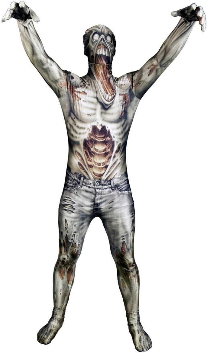 Morphsuits Zombie Kostüm für Erwachsene, Monster Verkleidung, Halloween und Karneval - M (150cm-162c