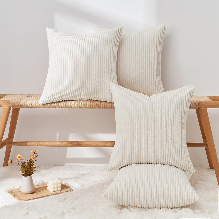 Topfinel 4er Set Samt Kissenbezug Kissenhülle Kopfkissenbezug Dekorative Dekokissen Couchkissen Deko