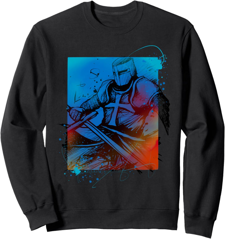 Kreuzritter auf Pferd Tempelritter Geschenk Sweatshirt