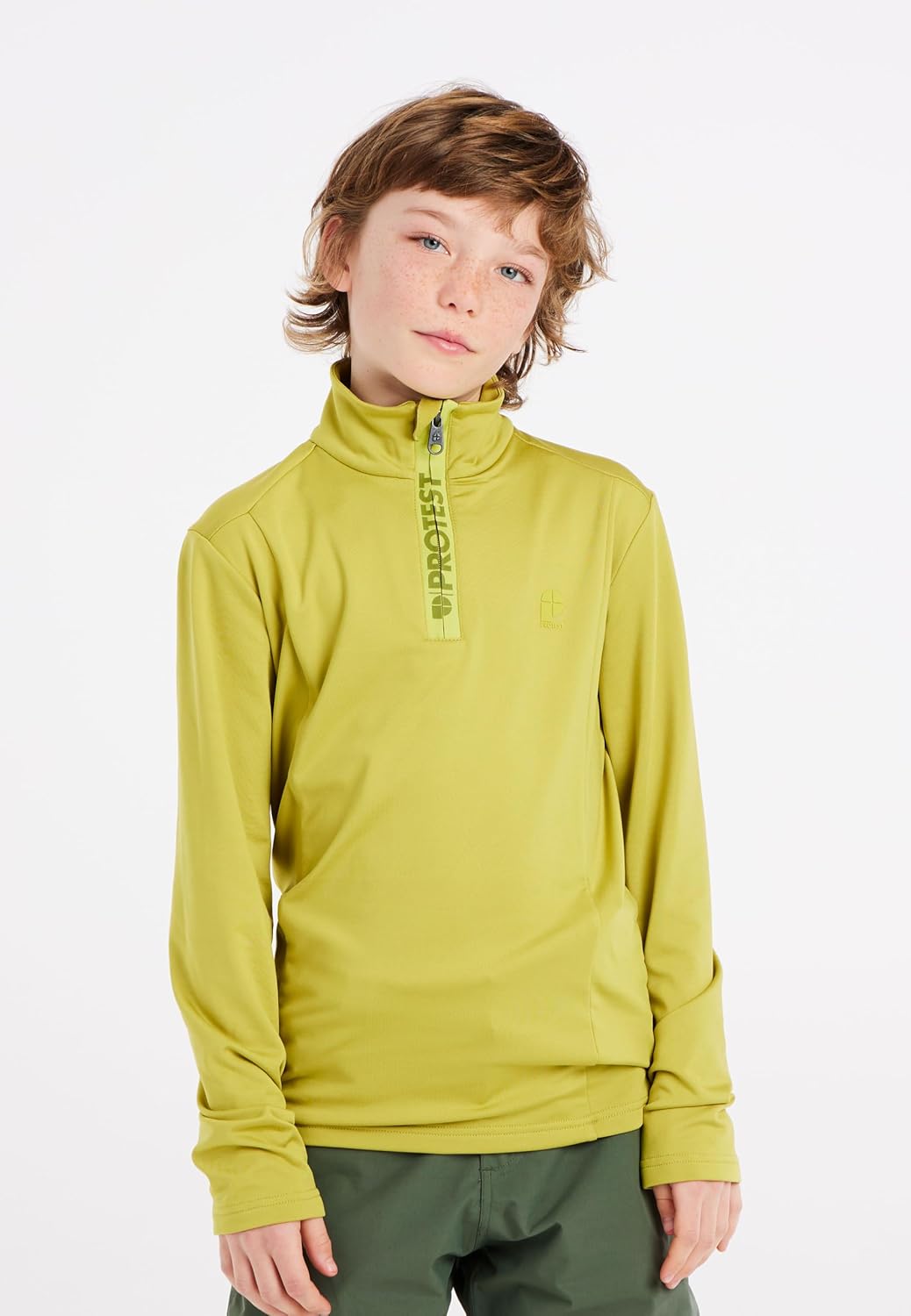 Protest Jungen 1/4-reissverschluss WILLOWY JR 116 Spiltpea Green, 116 Spiltpea Green