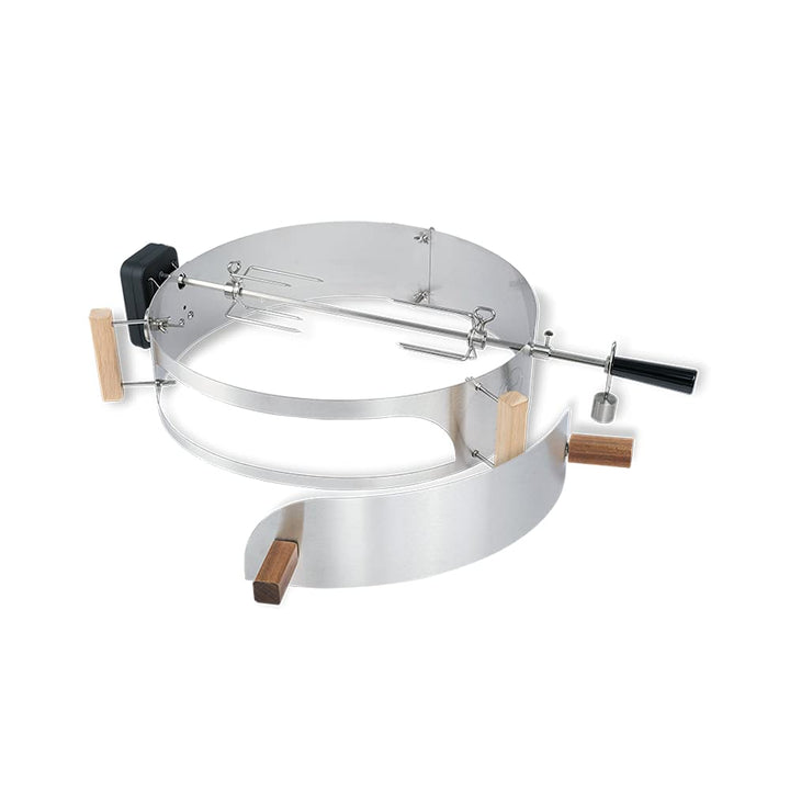 MOESTA-BBQ 10091 Smokin' PizzaRing Rotisserie-Set - Elektrischer Spiessdreher für Kugelgrill mit 47