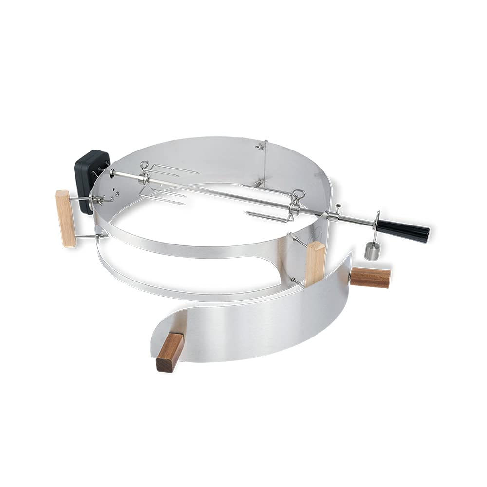 MOESTA-BBQ 10095 Smokin' PizzaRing Rotisserie-Set - Elektrischer Spiessdreher für Kugelgrill mit 67