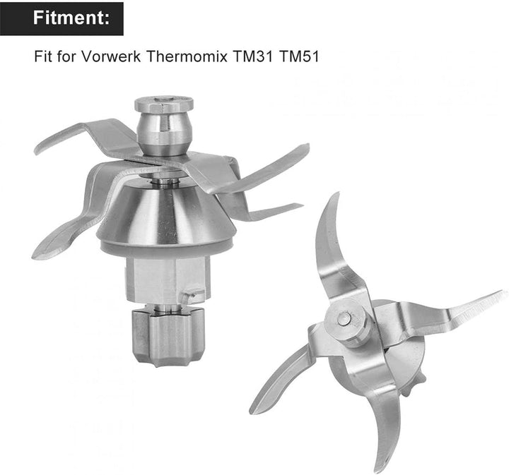 Ersatzmesser für TM31, Mixmesser Ersatzteile für Küchenmaschine Edelstahl Messer Ersatz Mixing Cutti