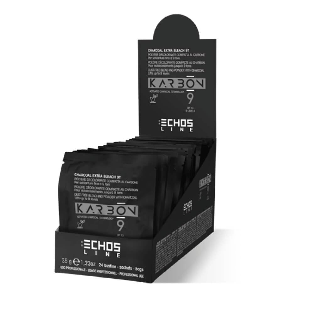 ECHOSLINE Karbon 9 Charcoal Extra Bleach 9T - 9 Tone Compact Bleaching Powder