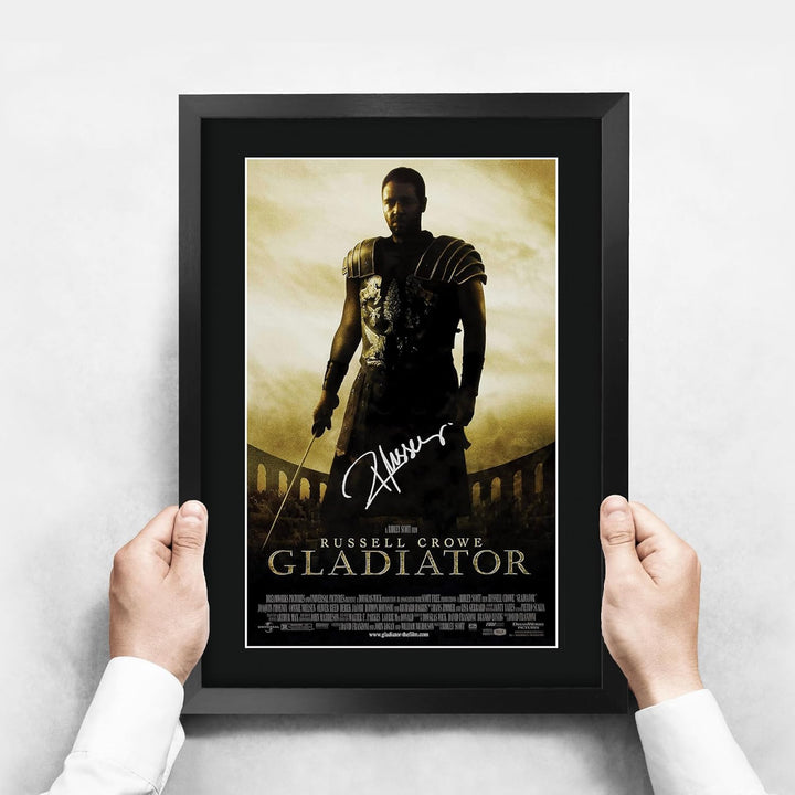 HWC Trading Gladiator A3 Gerahmte Signiert Gedruckt Autogramme Bild Druck-Fotoanzeige Geschenk Für R