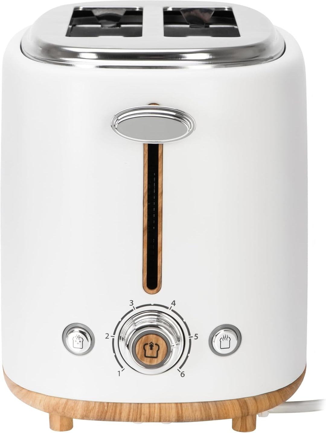 Adler Toaster Weiss für 2 Scheiben – Perfekt knuspriger Toast dank 6 Stufen & Brötchenaufsatz | Mit