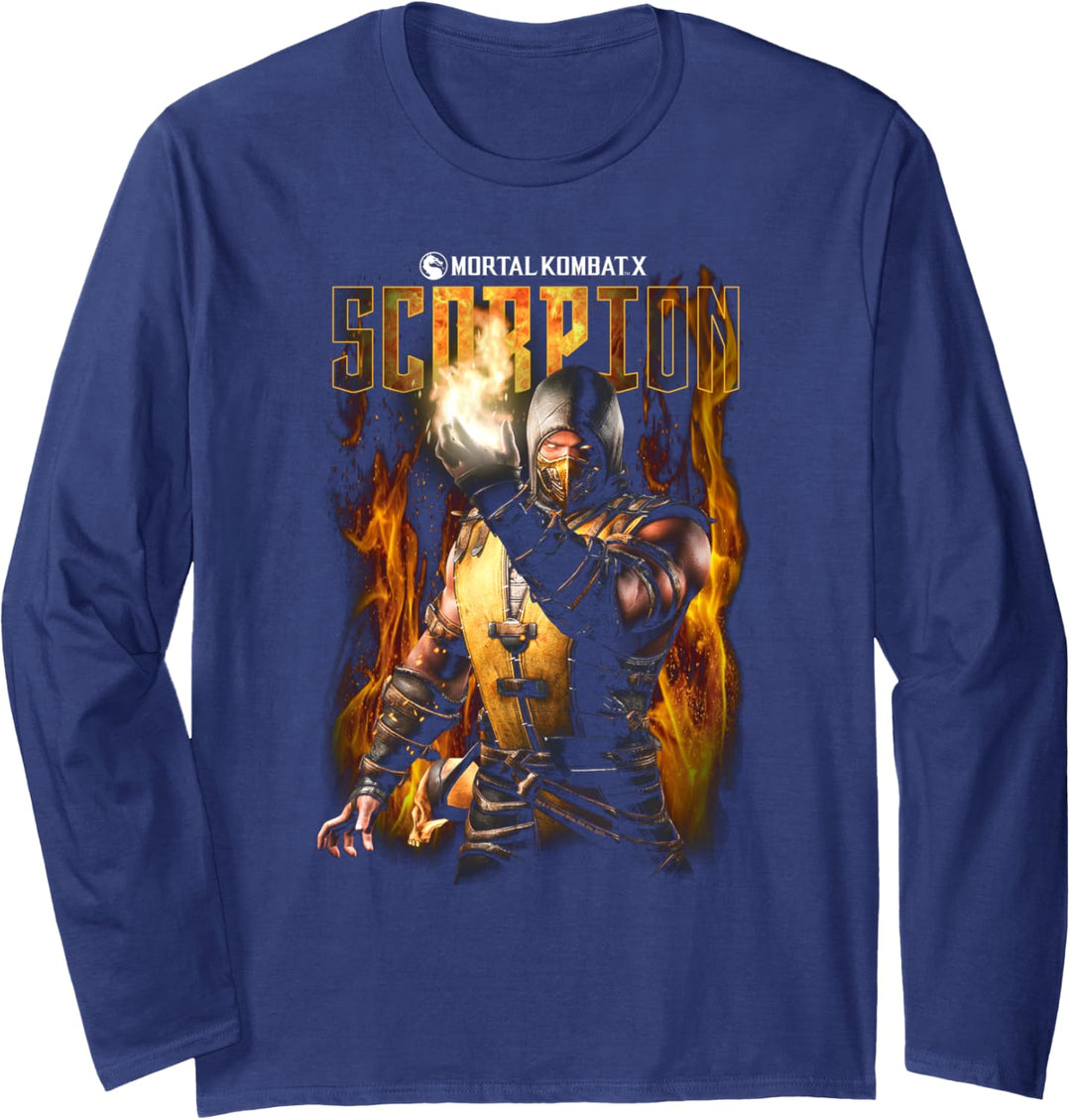 Mortal Kombat X Scorpion Flames Langarmshirt