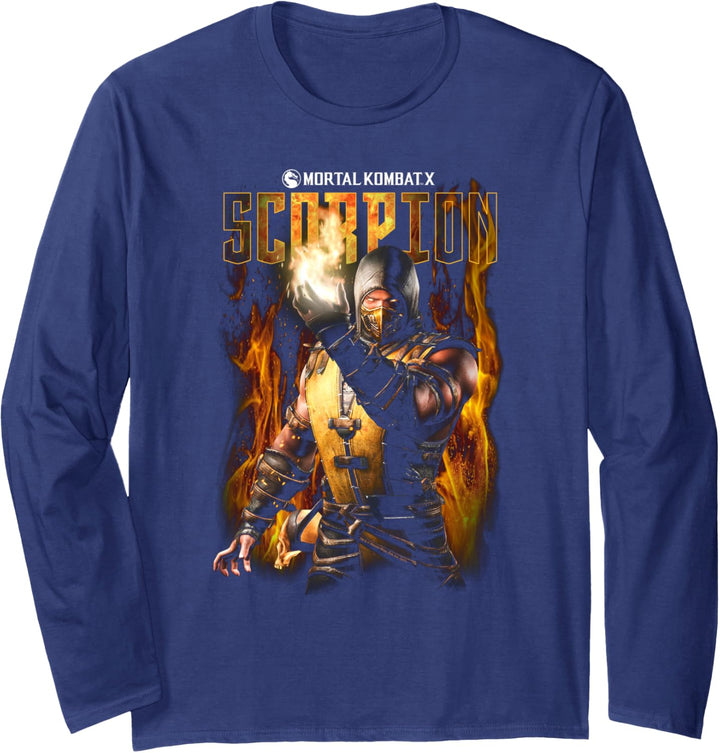 Mortal Kombat X Scorpion Flames Langarmshirt