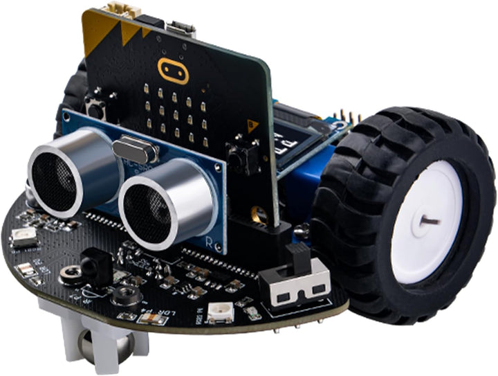 GeeekPi DeskPi MicroCar Microbit Mini Cutebot Kit Suitable for BBC Micro:bit V2,DIY Programmable Rob