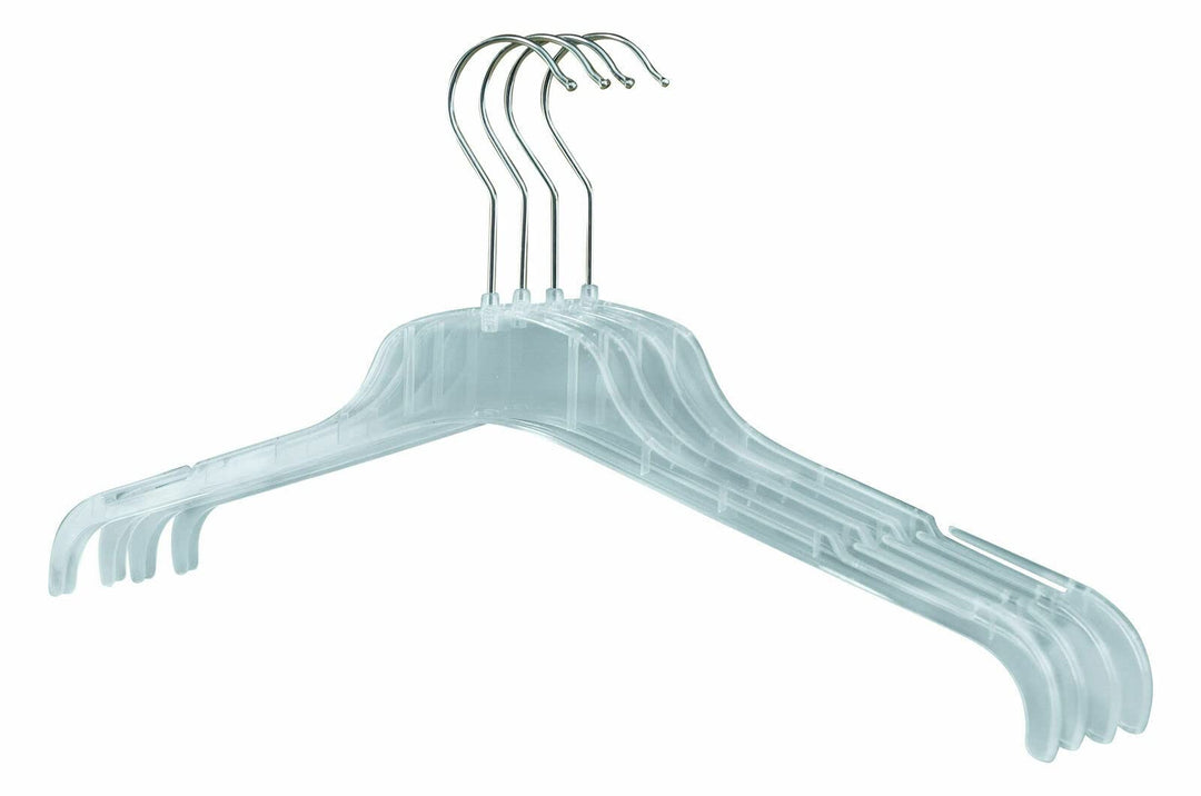 Kleiderbügel 20 Stück Transparent Klar FO 47 cm Kunststoff 360° drehbarer Haken | Hemdenbügel | Blus