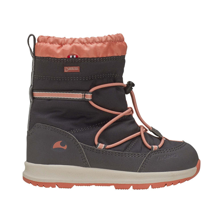 Viking Unisex Kinder Oksval High GTX Warm Walking Shoe 25 EU Dark Grey Peach, 25 EU Dark Grey Peach