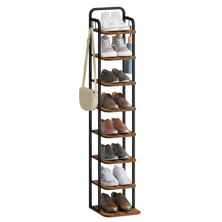 Hzuaneri Vertikales Schuhregal, 8-Stöckige Schuhregale, Schuhturm für Kleine Räume, Freistehend, Ver