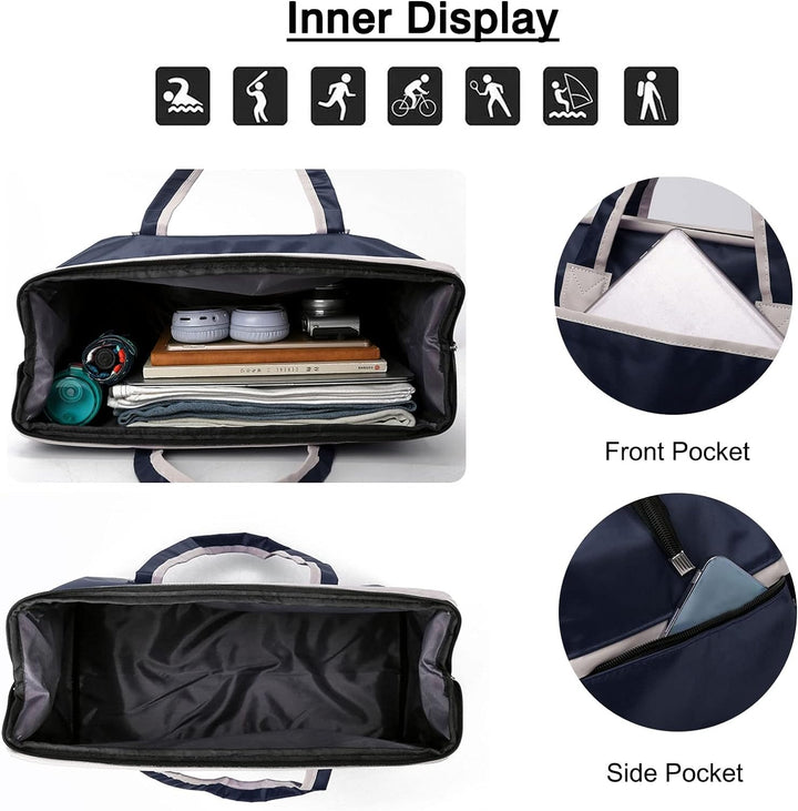 FANDARE Reisetaschen Sporttasche Klassische Sporttaschen Herren Damen Handgepäck Weekender Umhängeta