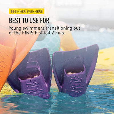 FINIS Kinder Booster Swim Fin, Purple, 6-8